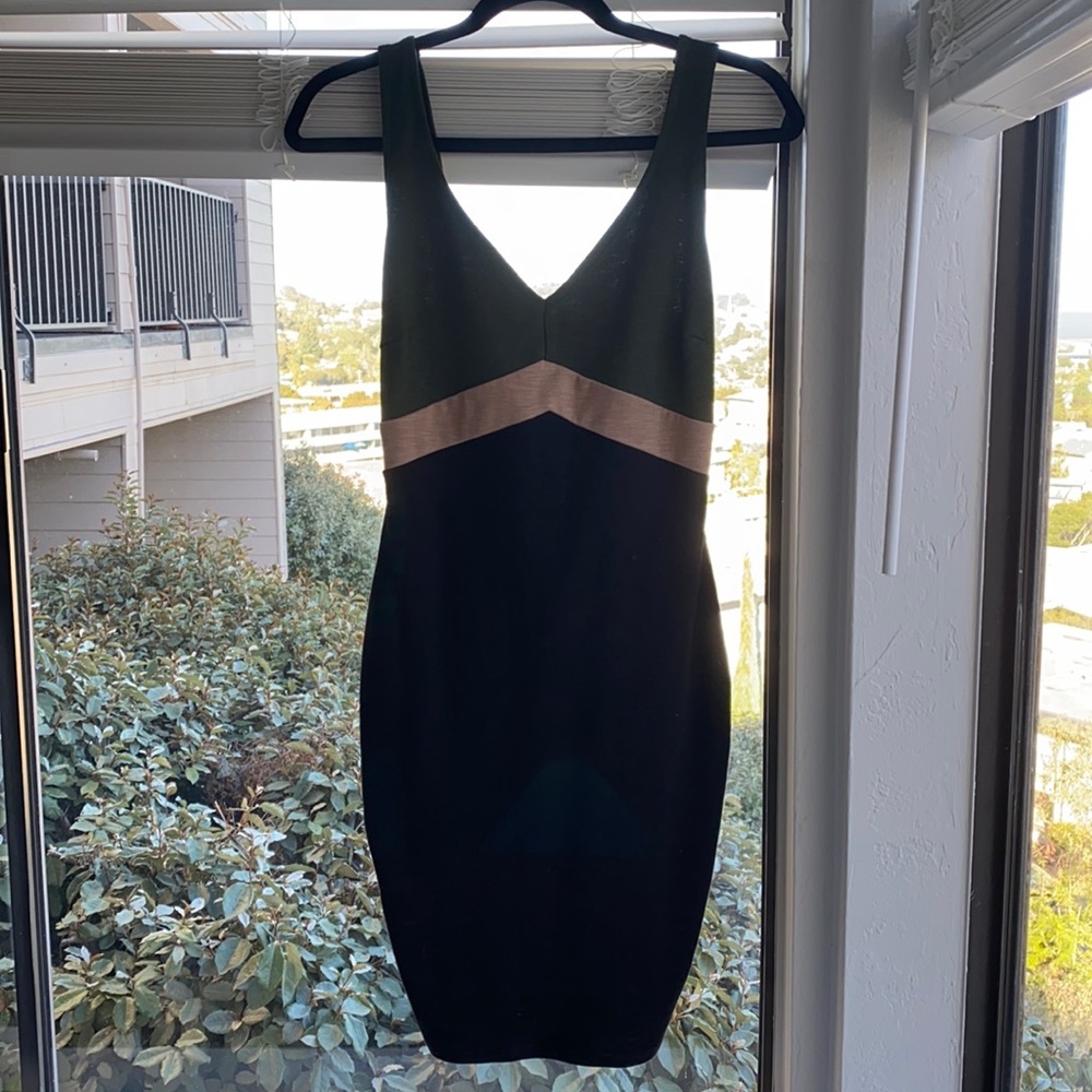 Bolufe Colorblock Bodycon Midi Dress Size S